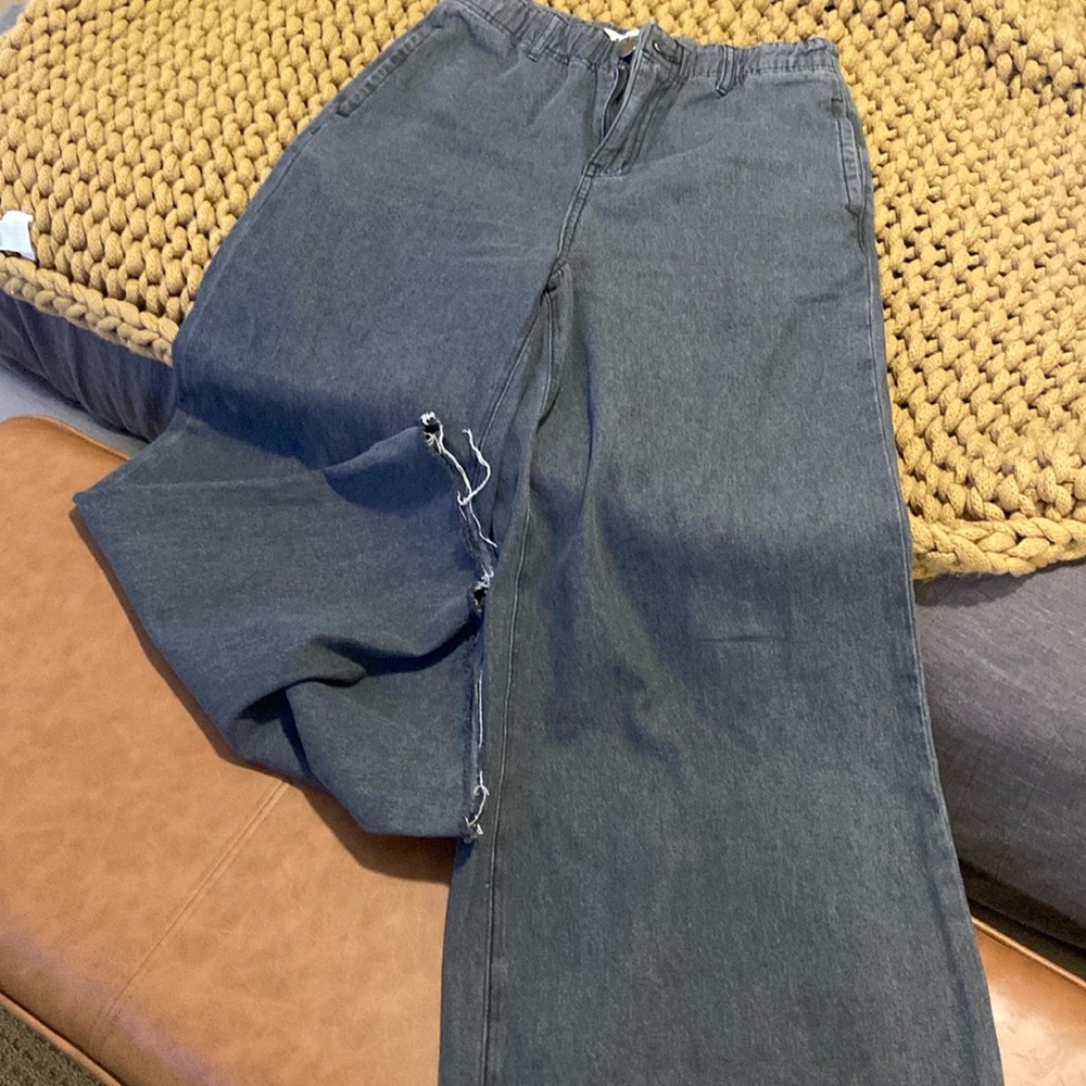 Three Bird nest never worn small black wide leg jeans